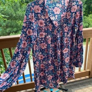 Billabong floral print tunic mini dress size XS